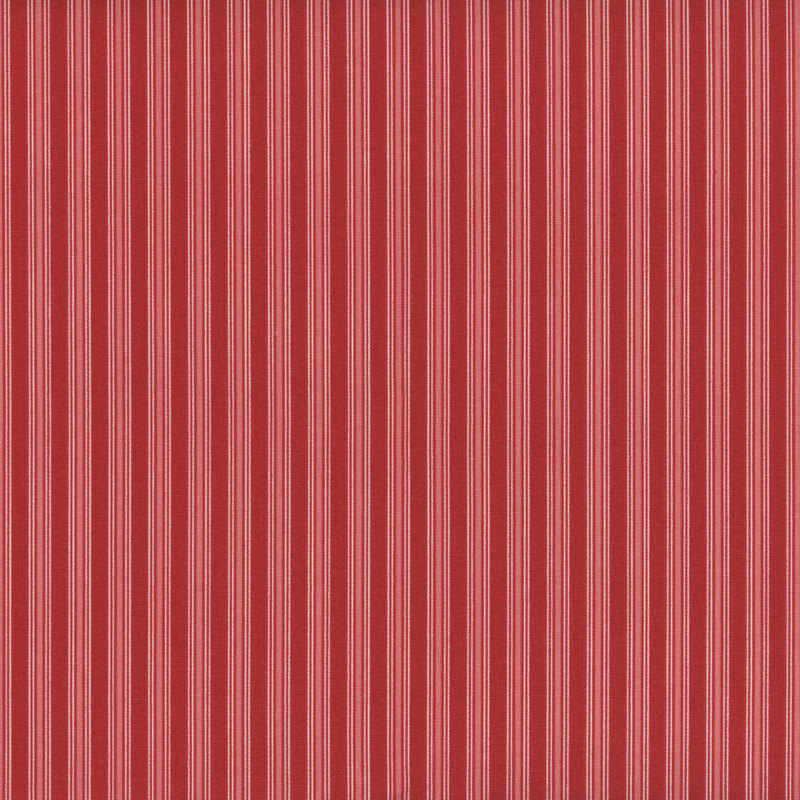 Various shades of red striped fabric.