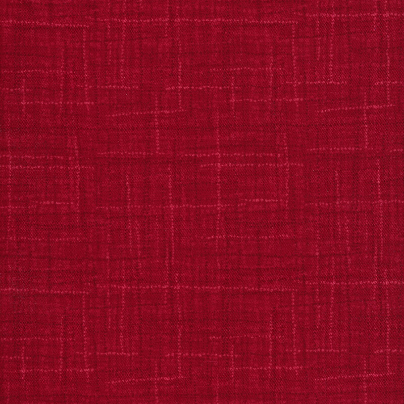 Woven red fabric.
