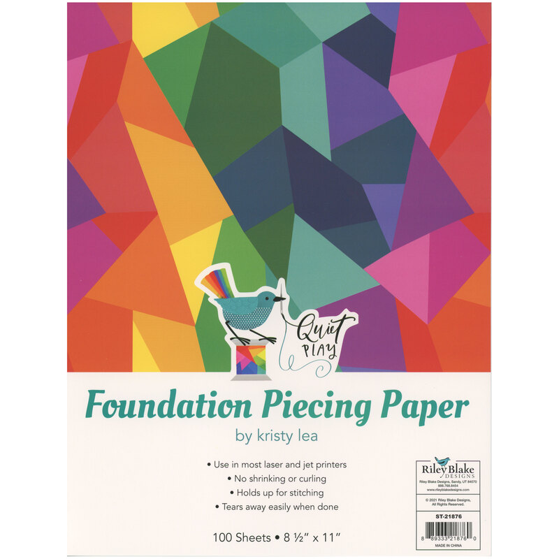 The flyleaf of Kristy Lea's Foundation Piecing Paper