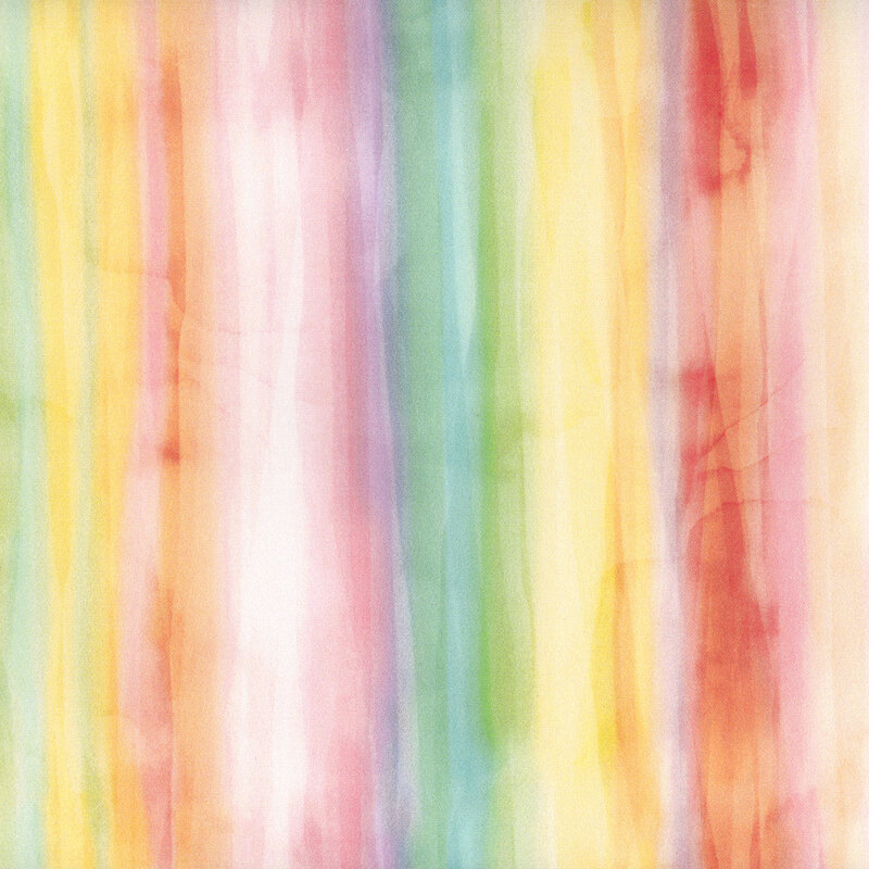watercolor fabric in colors of the rainbow
