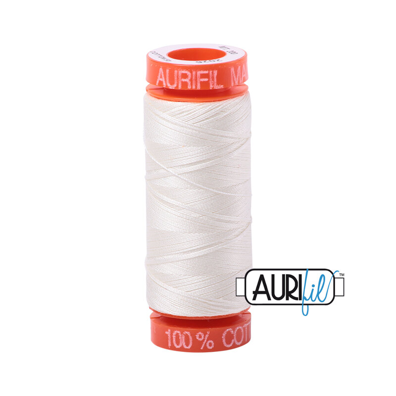 Chalk thread on an orange spool, isolated on a white background