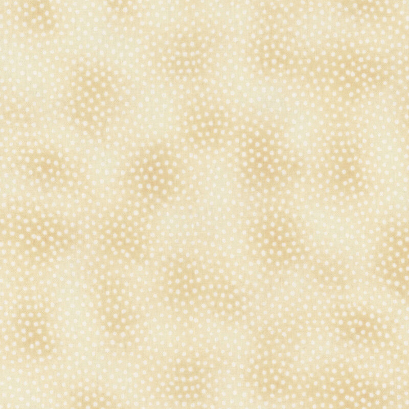 Mottled cream fabric with white dots.
