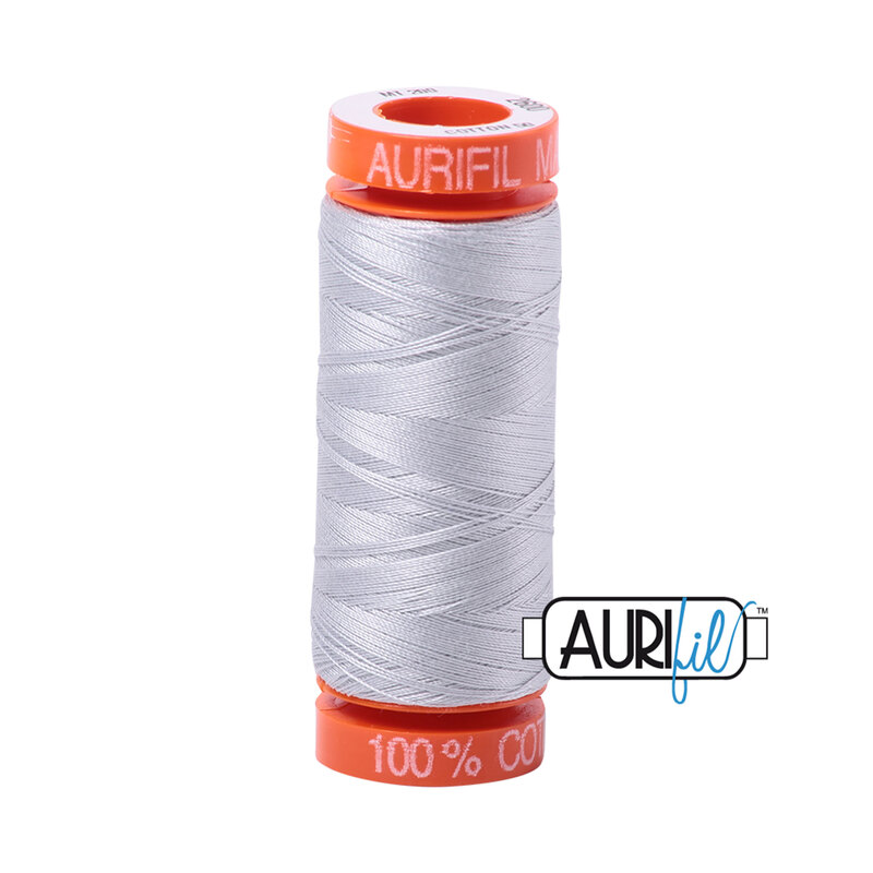 Dove thread on an orange spool, isolated on a white background