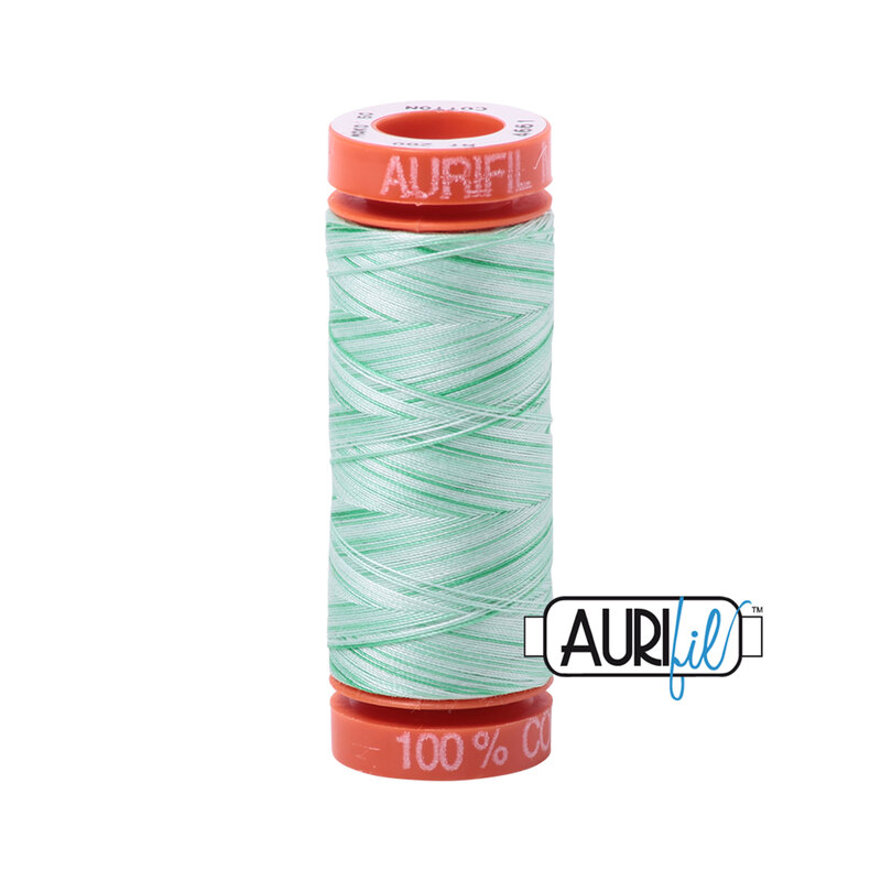 Mint Julep thread on an orange spool, isolated on a white background