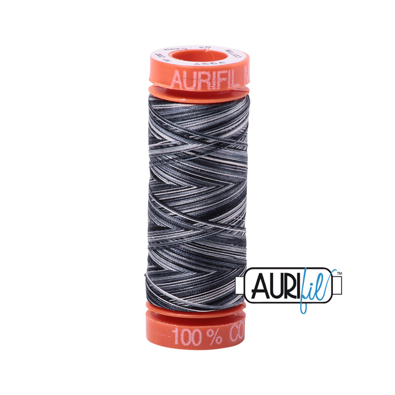 Graphite thread on an orange spool, isolated on a white background