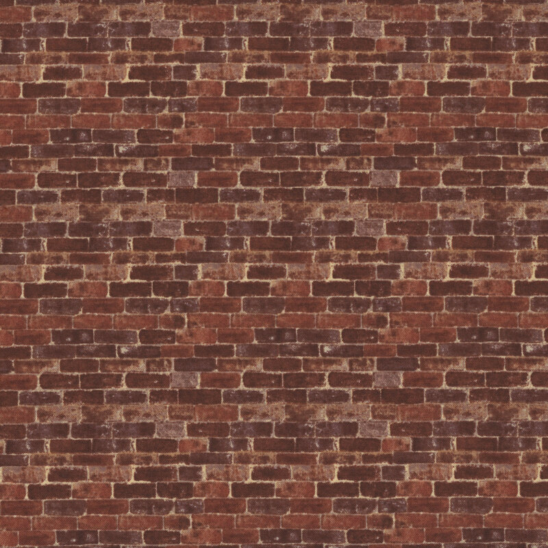 Image of the Red Brick fabric, a finely detailed pattern that perfectly captures the texture and appearance of a red brick wall