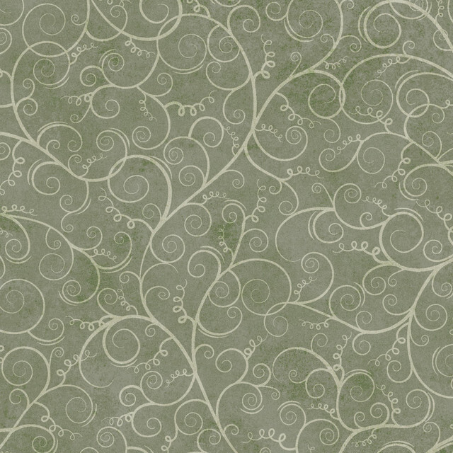 mottled green fabric featuring swirls