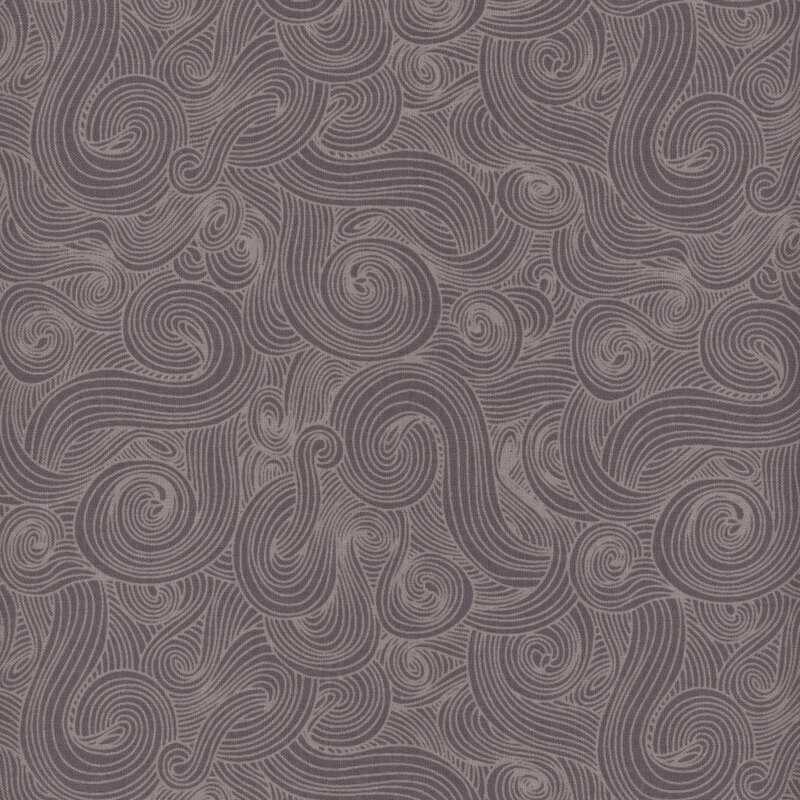 Medium gray on gray fabric with a swirl design 