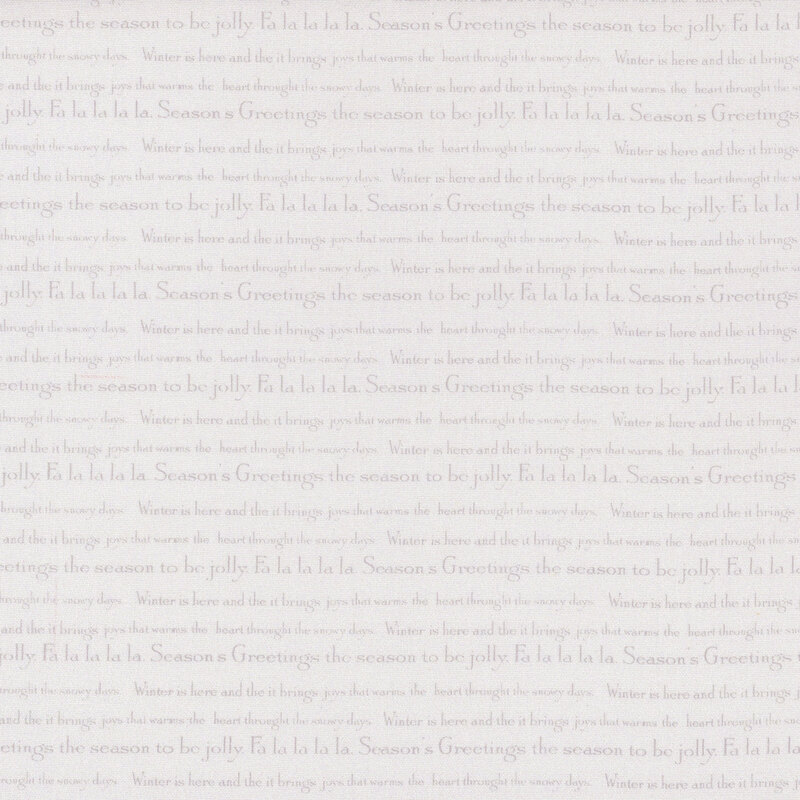white fabric featuring lyrics to a Christmas carol