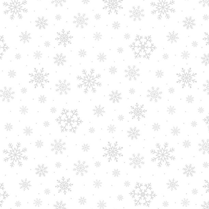 Digital image of tonal white fabric featuring snowflakes