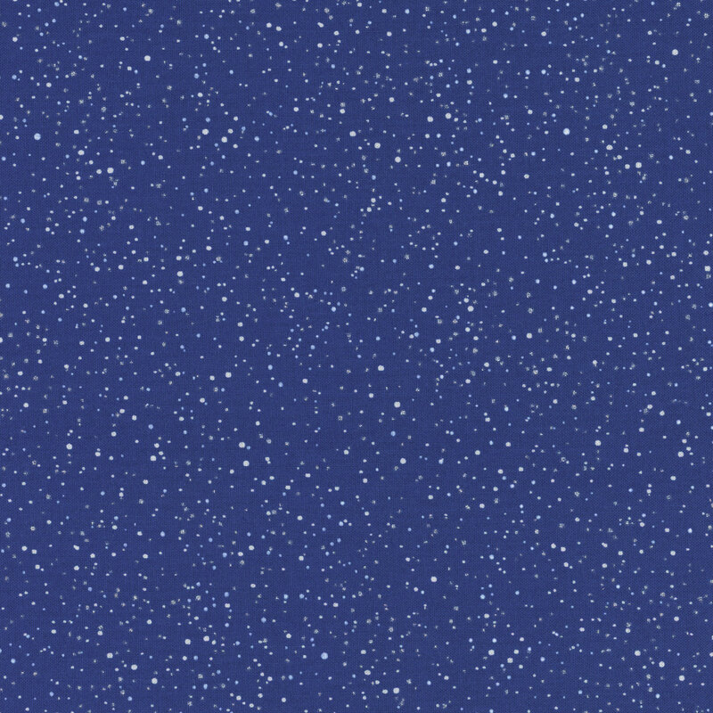 Navy blue fabric with small white dots