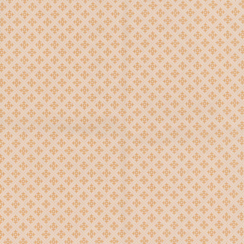 Latte fabric with a golden cross pattern