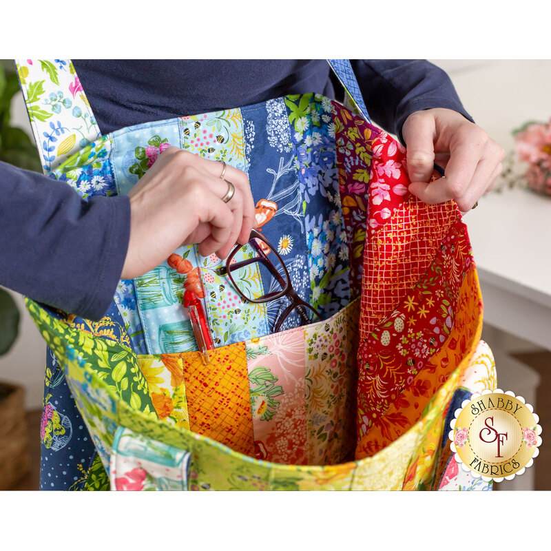 Organic Cotton Patchwork Tote Bag for Shopping