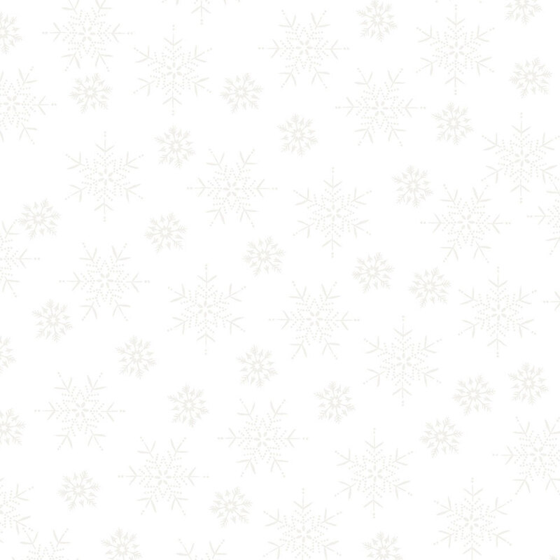 digital image of beautiful white fabric with scattered pearl snowflakes