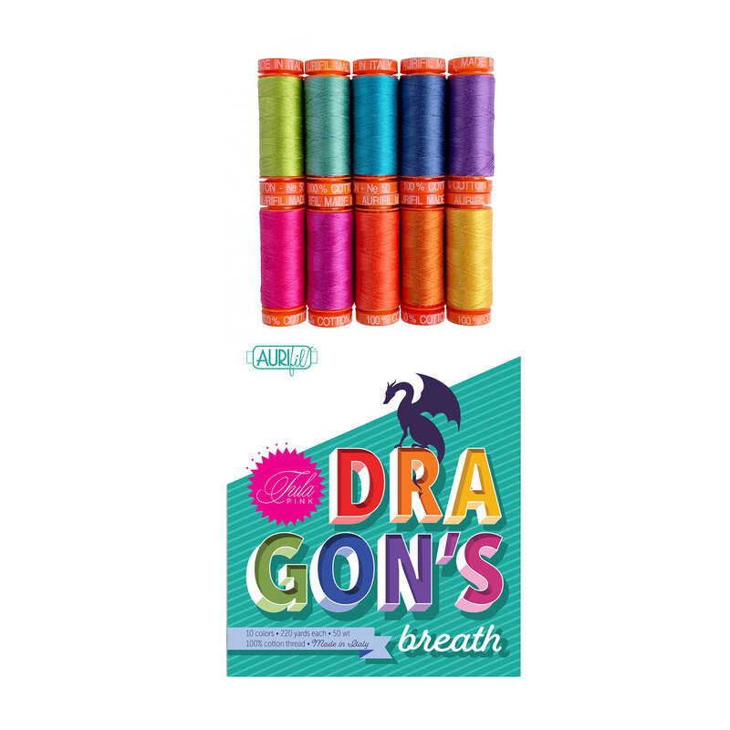 Dragon's Breath by Tula Pink Aurifil Thread Set