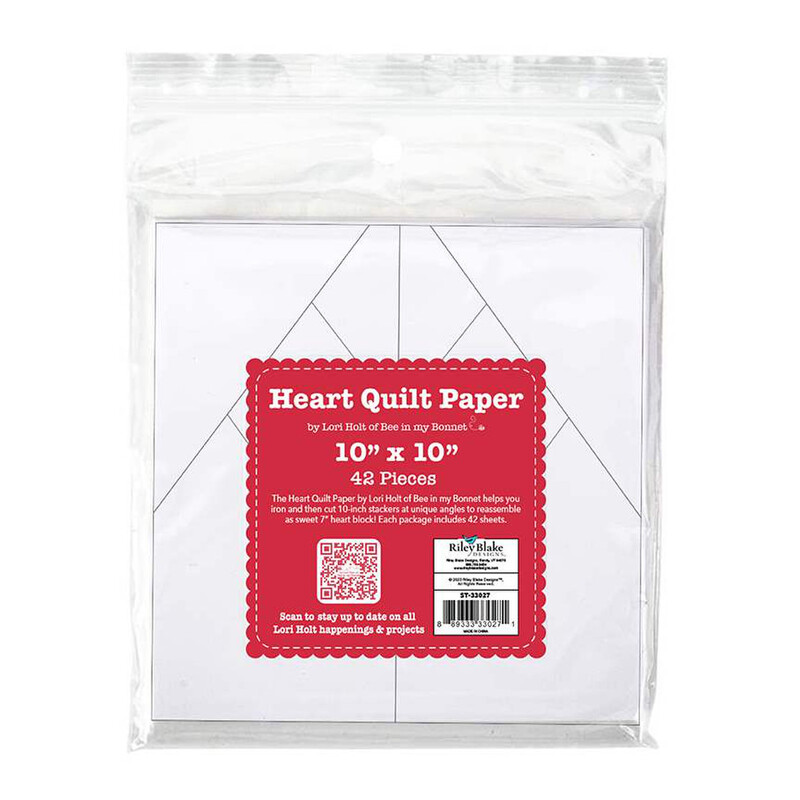 The Heart Quilt paper in its packaging, isolated on a white background