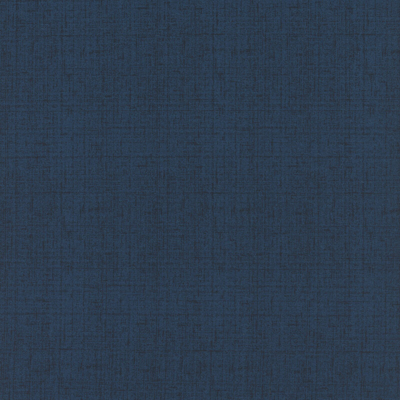 dark denim blue fabric featuring tonal linen texturing