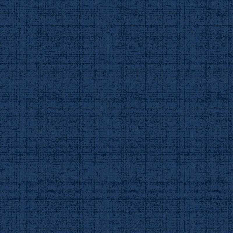 dark denim blue fabric featuring tonal linen texturing