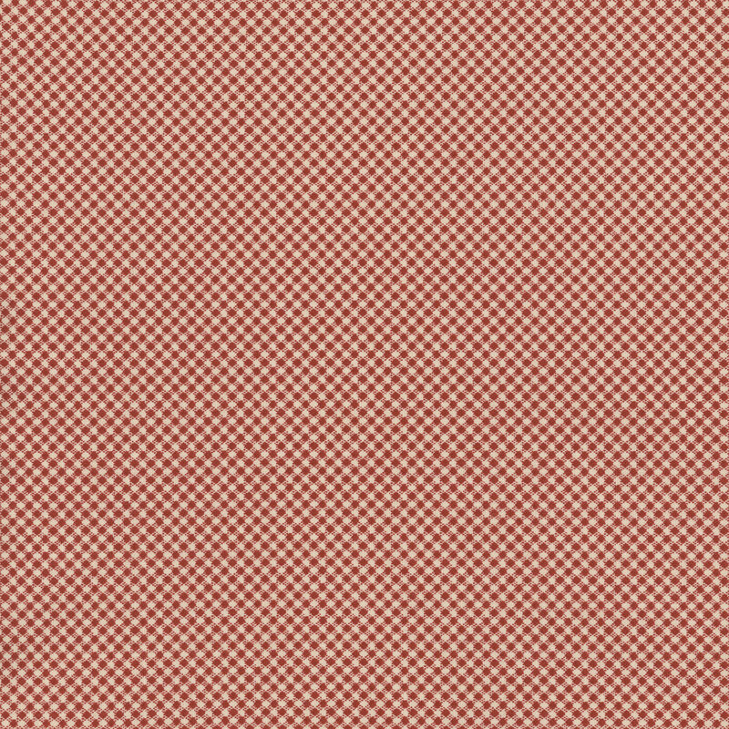 Red and cream gingham fabric