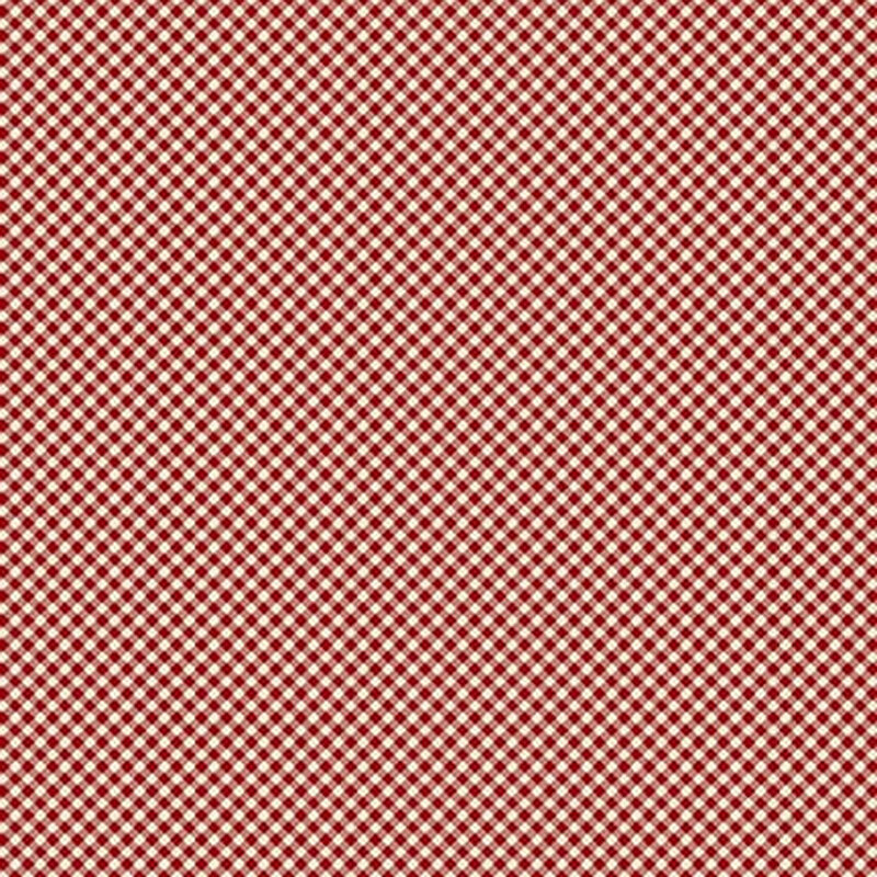 Red and cream gingham fabric