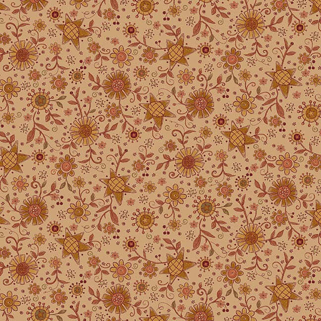 cream fabric featuring leaves, and flowers