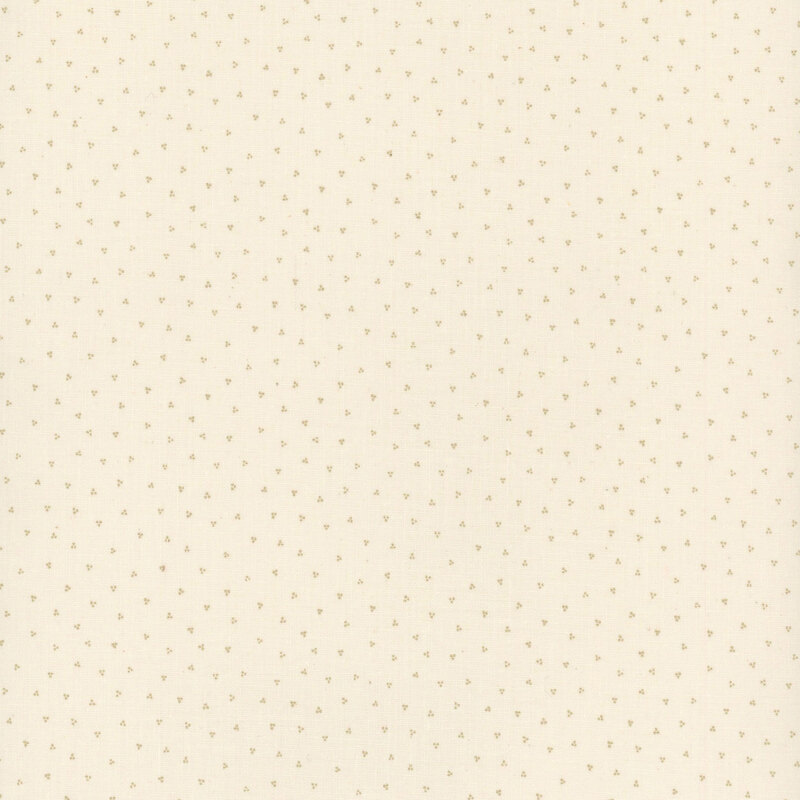 Off White fabric with scattered taupe clusters of dots