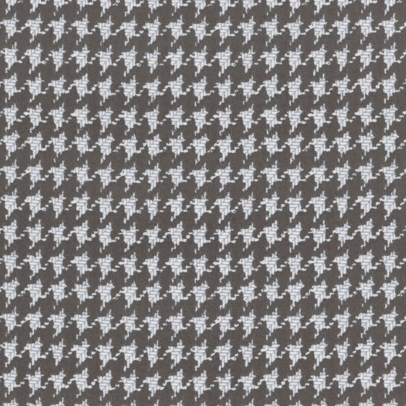 light gray flannel fabric, with a large darker gray houndstooth pattern