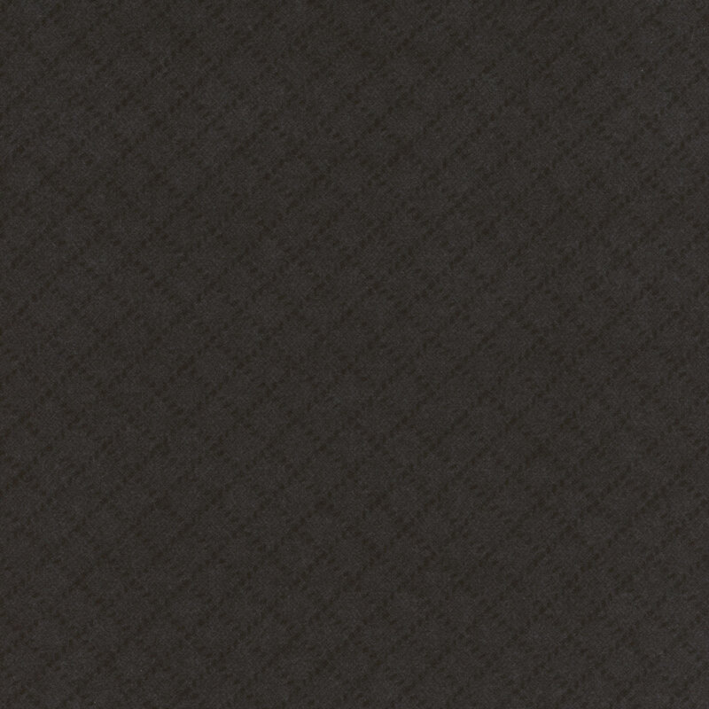 charcoal black flannel fabric featuring small tonal dashes making a lattice design