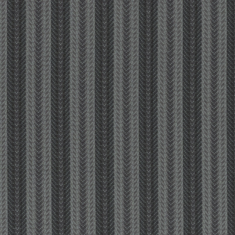 gray flannel fabric featuring tonal textured stripes