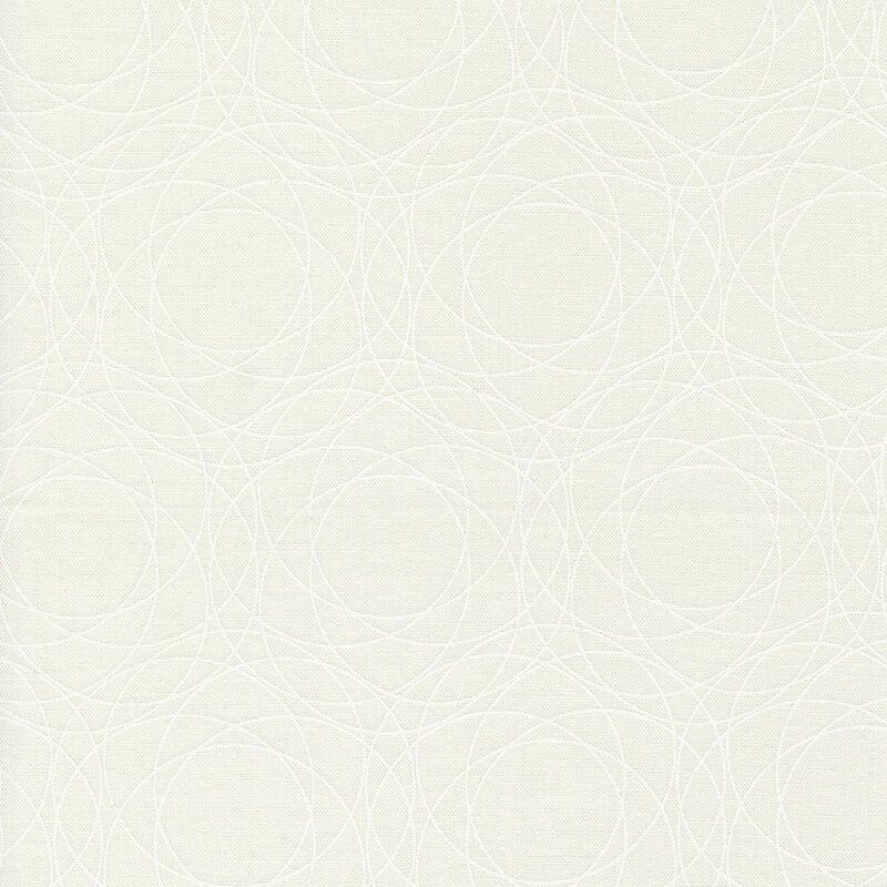 Tonal fabric featuring understated tonal fractal patterns on a cream background