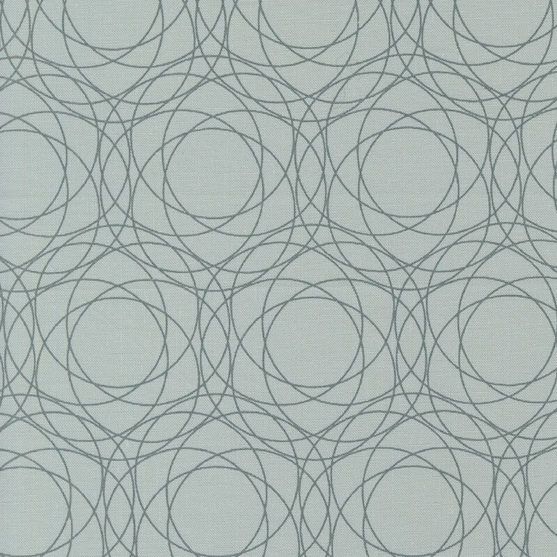 Tonal fabric featuring understated tonal fractal patterns on a light gray background