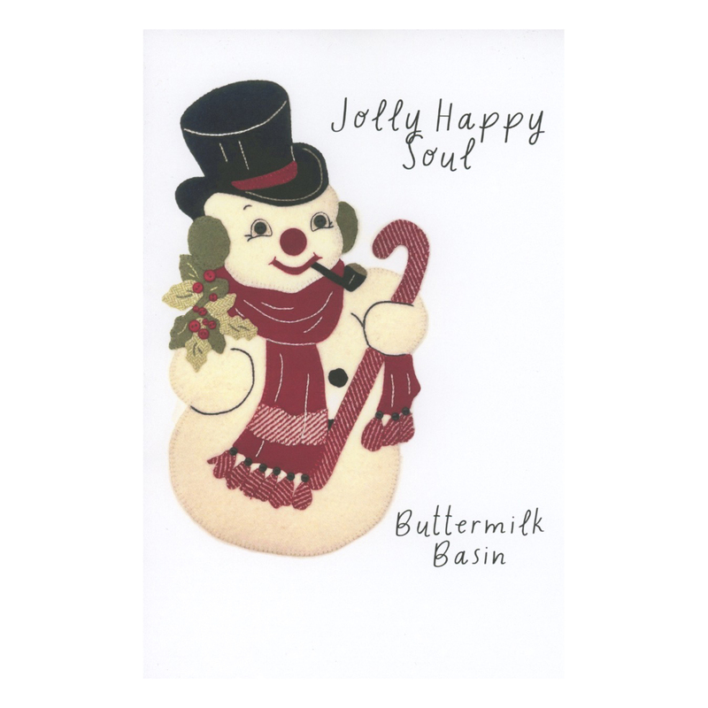 Front cover showing the completed snowman decor project isolated on a white background.
