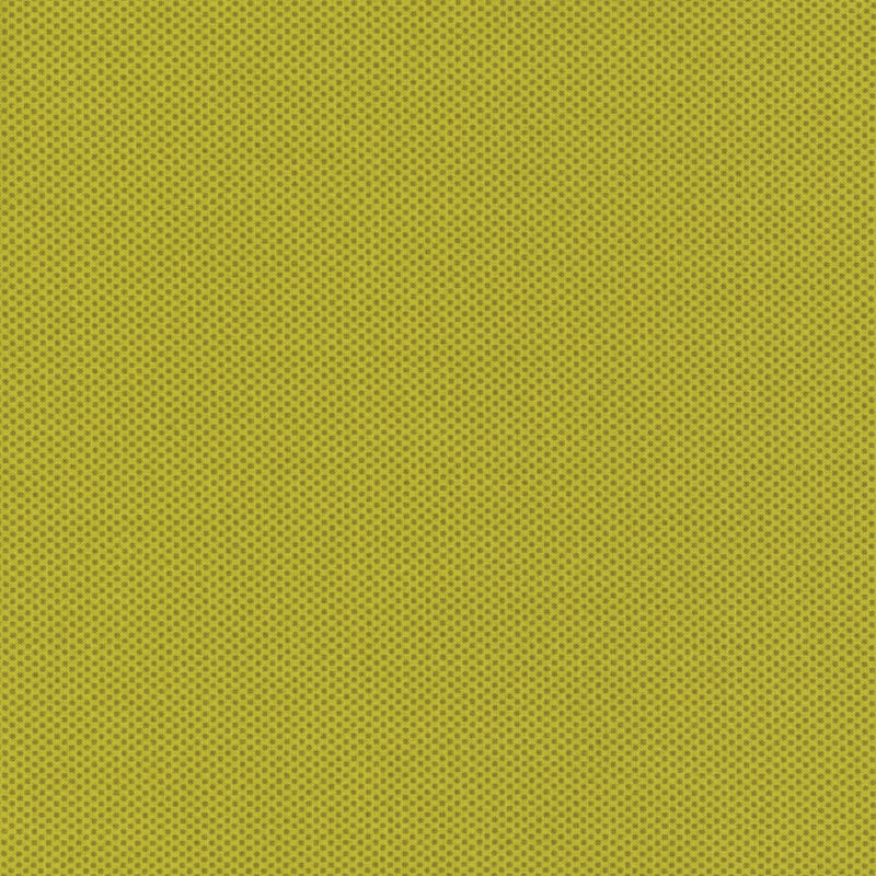 chartreuse green fabric featuring a dotted halftone tonal print