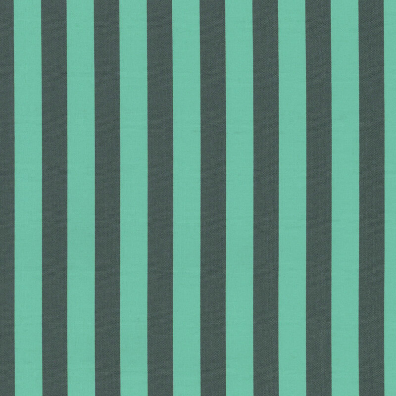 neon teal and faded blue striped fabric