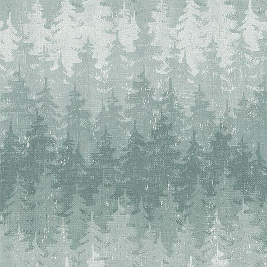 light blue fabric featuring textured trees