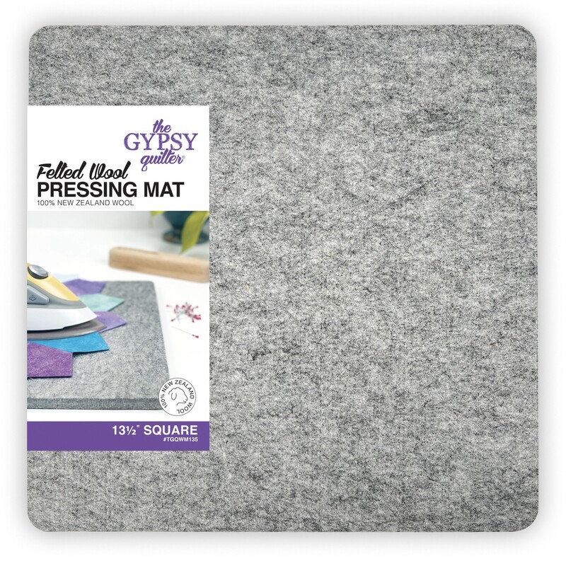 Top of mat with the packaging label visible, isolated on a white background.