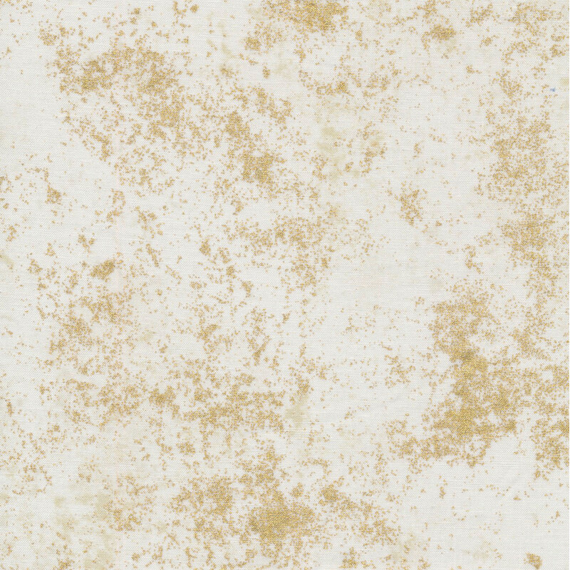 Light cream-colored fabric mottled with metallic gold accents.