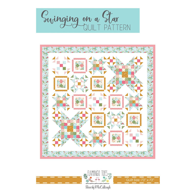 Pattern cover showing a digital mockup of the completed project in shabby and vintage colors, on a white background.