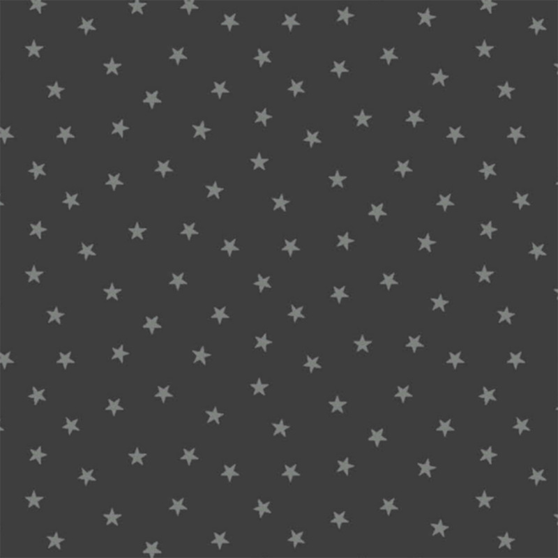 Black fabric with a pattern of tiny stars in a row