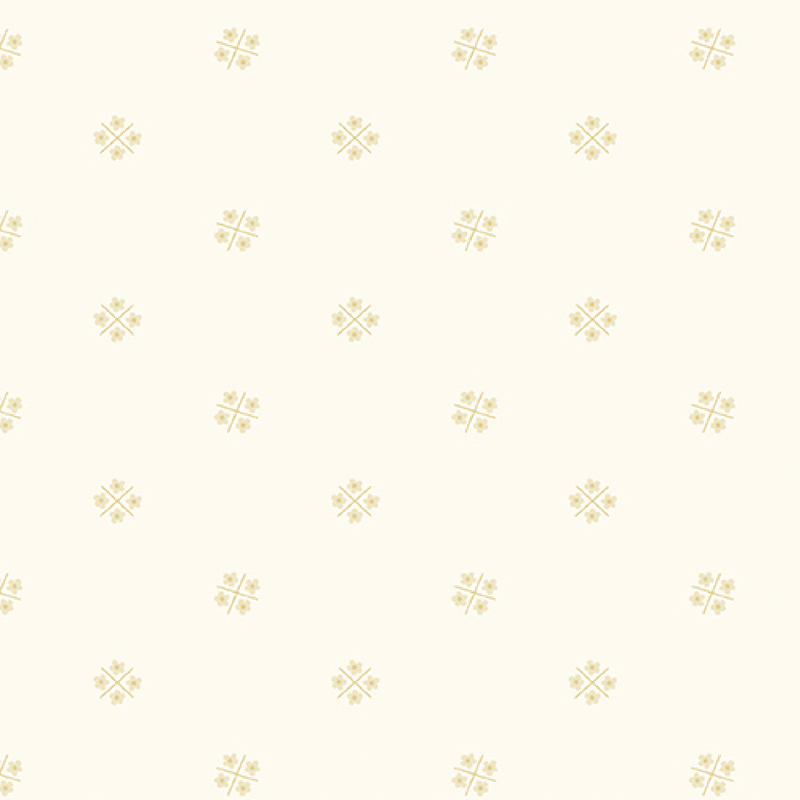 lovely light cream fabric, featuring scattered clusters of four tan flowers surrounding a tan X