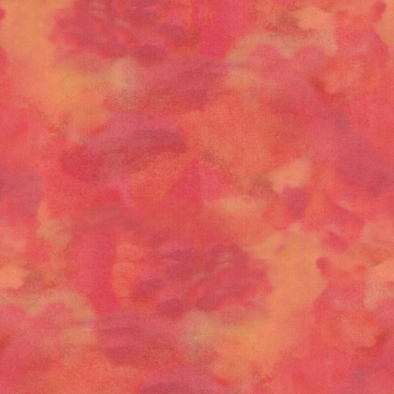 Magenta and orange mottled fabric with a watercolor texture.