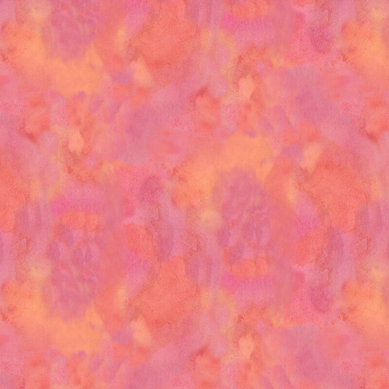 Magenta and orange mottled fabric with a watercolor texture.