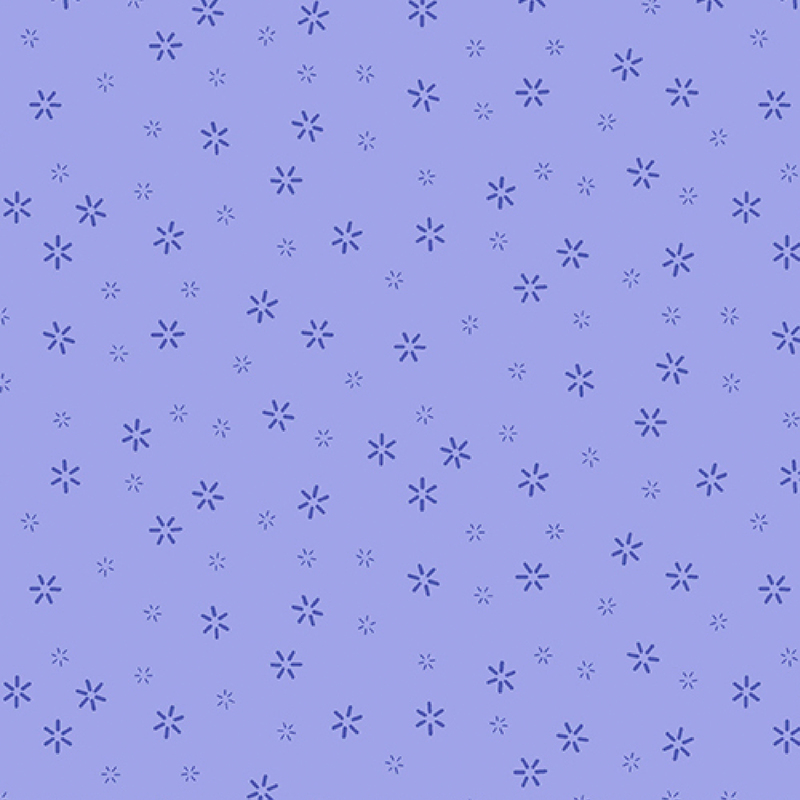 lovely light indigo fabric, featuring scattered dark indigo simple flower motifs