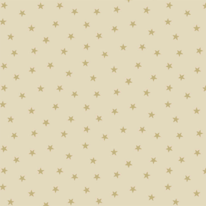 Cream fabric with a pattern of tiny stars in a row