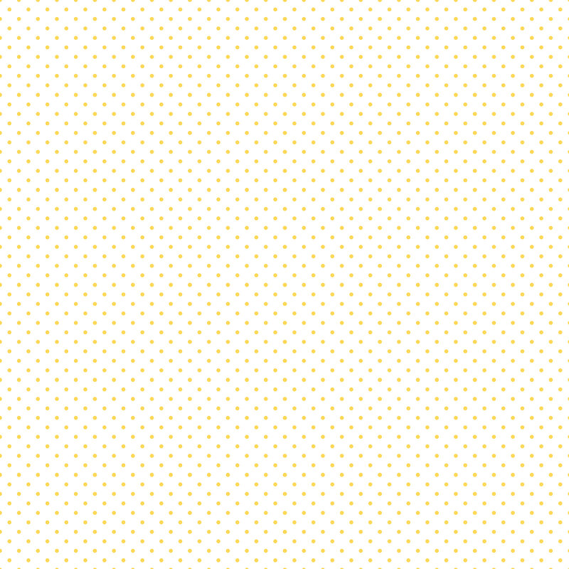 Digital render of a white fabric with sunshine yellow polka dots.