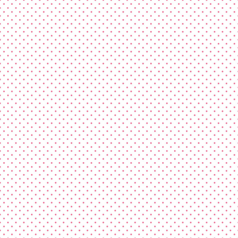 Digital render of a white fabric with hot pink polka dots.