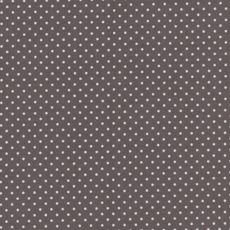 Shadow grey fabric with a white polkadot pattern