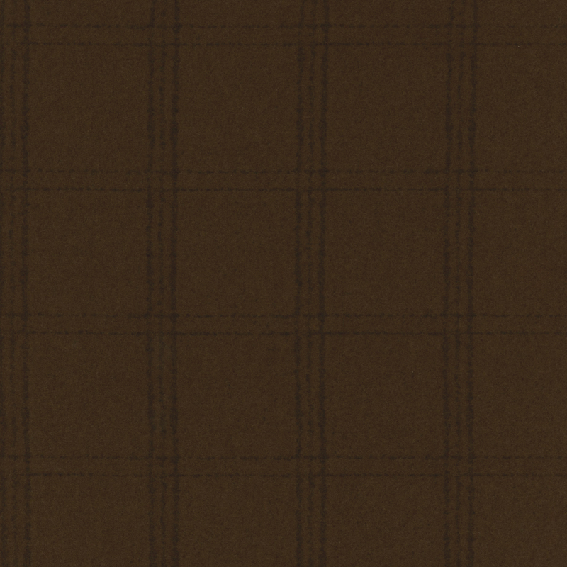 brown flannel fabric with darker tartan plaid patterning