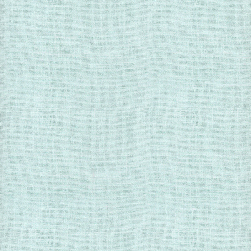Fabric with a woven texture pattern in a pastel blue.