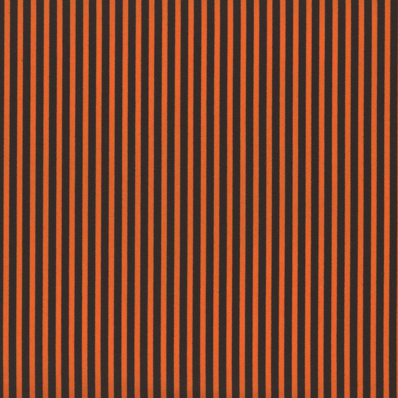 thin, orange and black vertical stripes